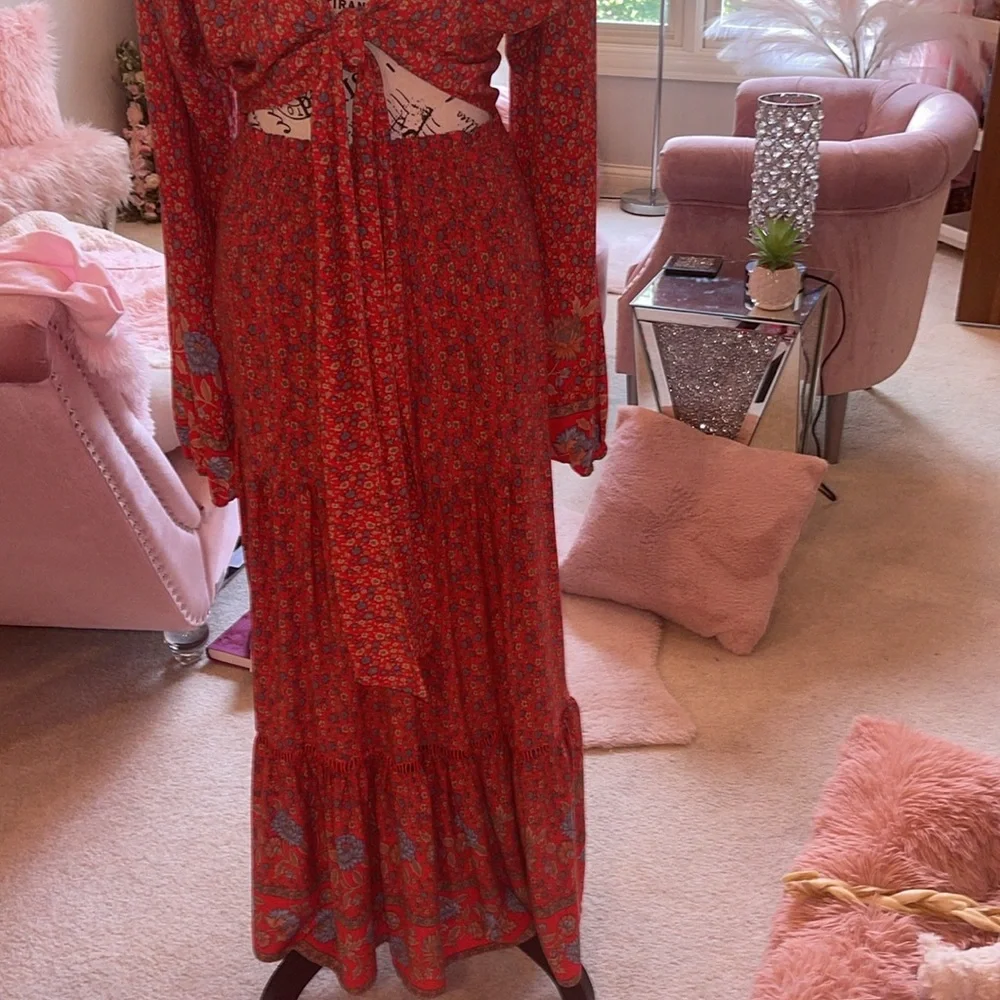 Bohemian Cropped Pheasant Blouse and Skirt Set❤️ - Picture 14 of 15